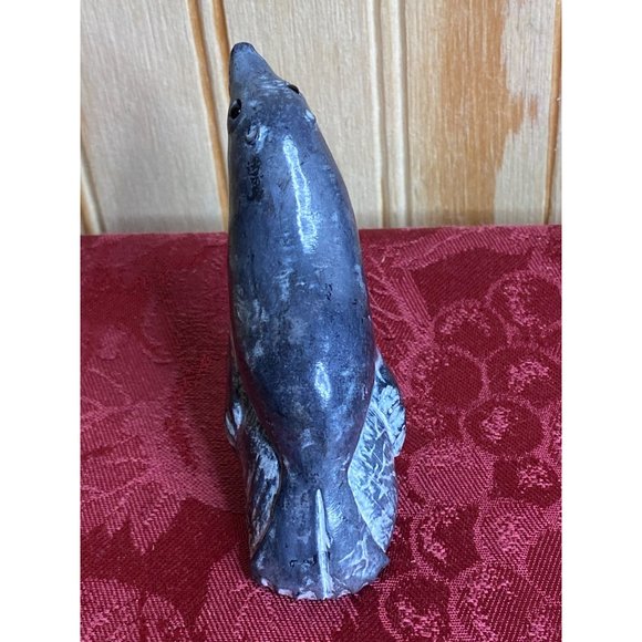 The Wolf Sculptures A Wolf Original Seal Sea Lion Figurine Soapstone Carving - Picture 4 of 8